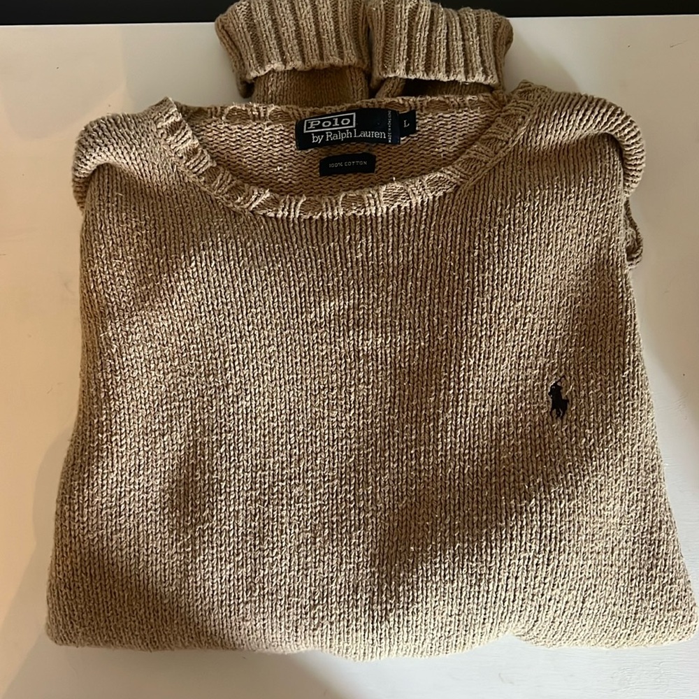 Oversized Brown Polo Ralph Lauren Sweater 100% Cotton
